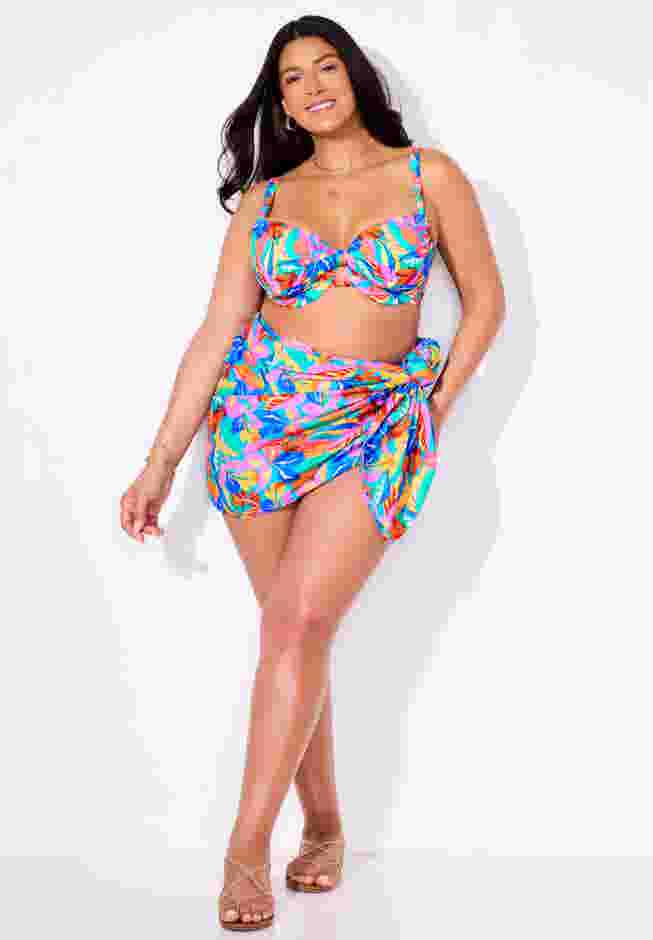 Lightweight Adjustable Sarong Wrap Skirt Cover Up image number 3