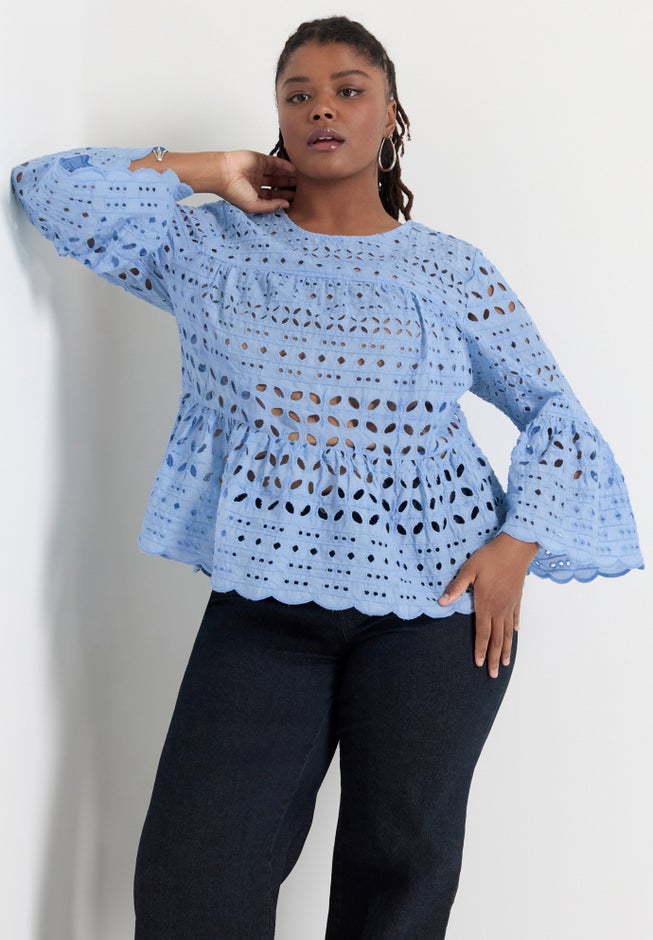 Flounce Peplum Top image number 5