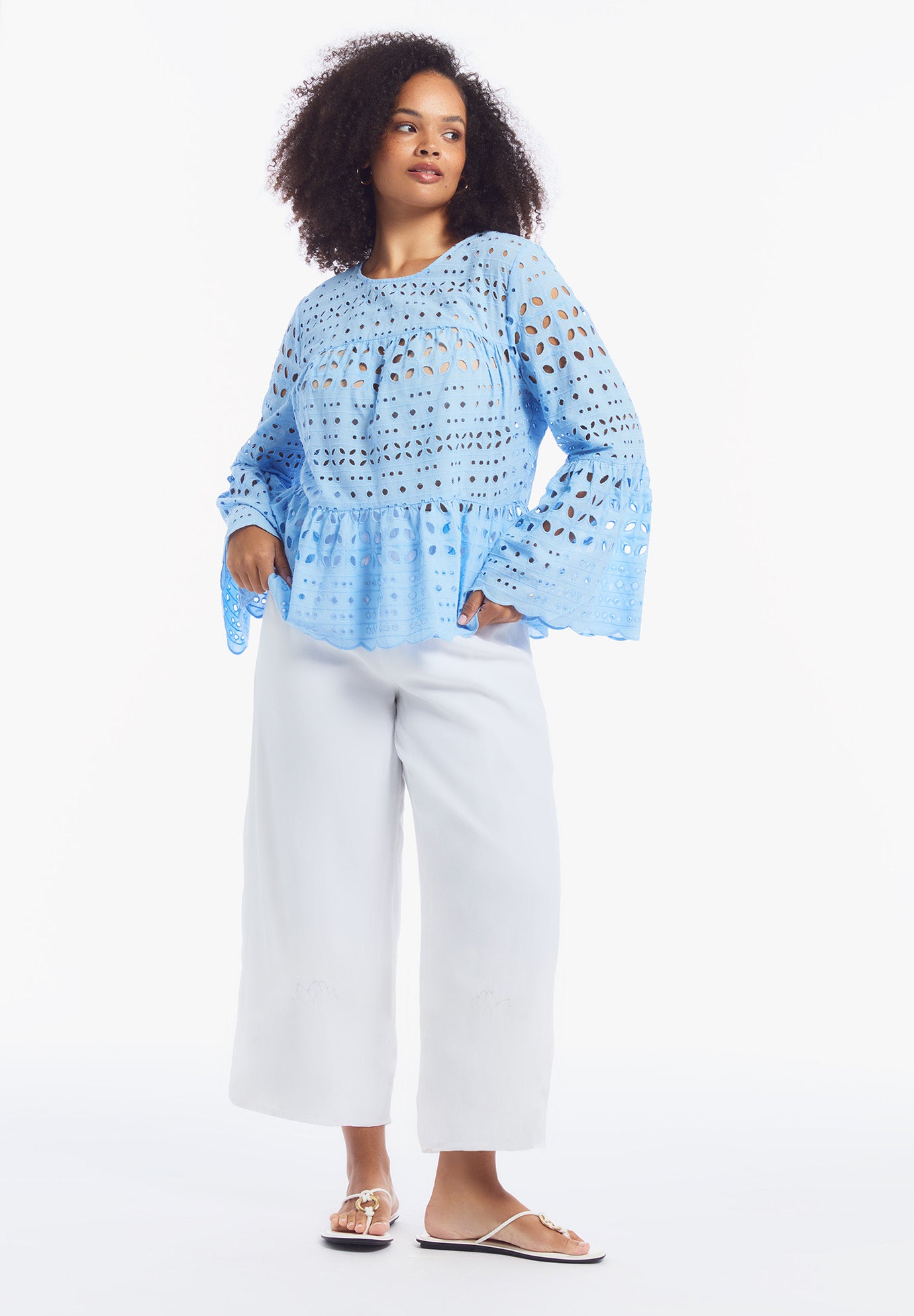 Flounce Peplum Top image number 0