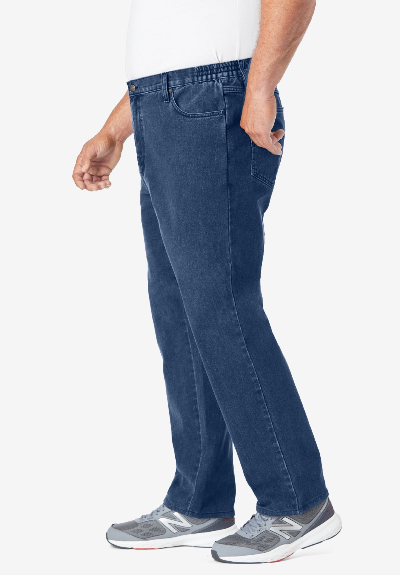 Straight-Fit Stretch 5-Pocket Jeans image number 2