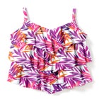 Longer-Length V-Neck Tiered-Ruffle Tummy Control Tankini Top image number 3