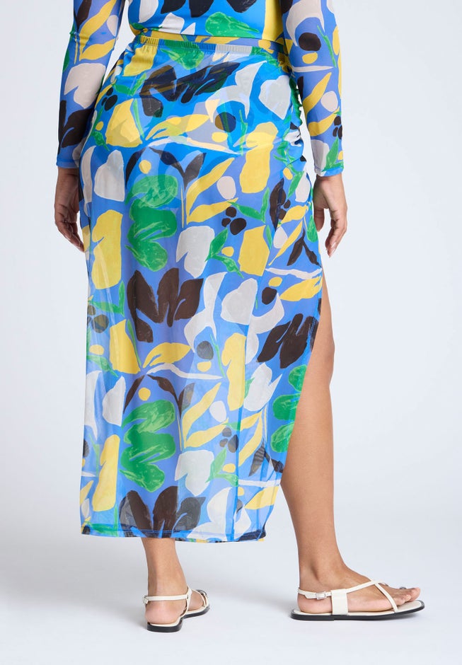 Mesh Maxi Skirt Coverup image number 3