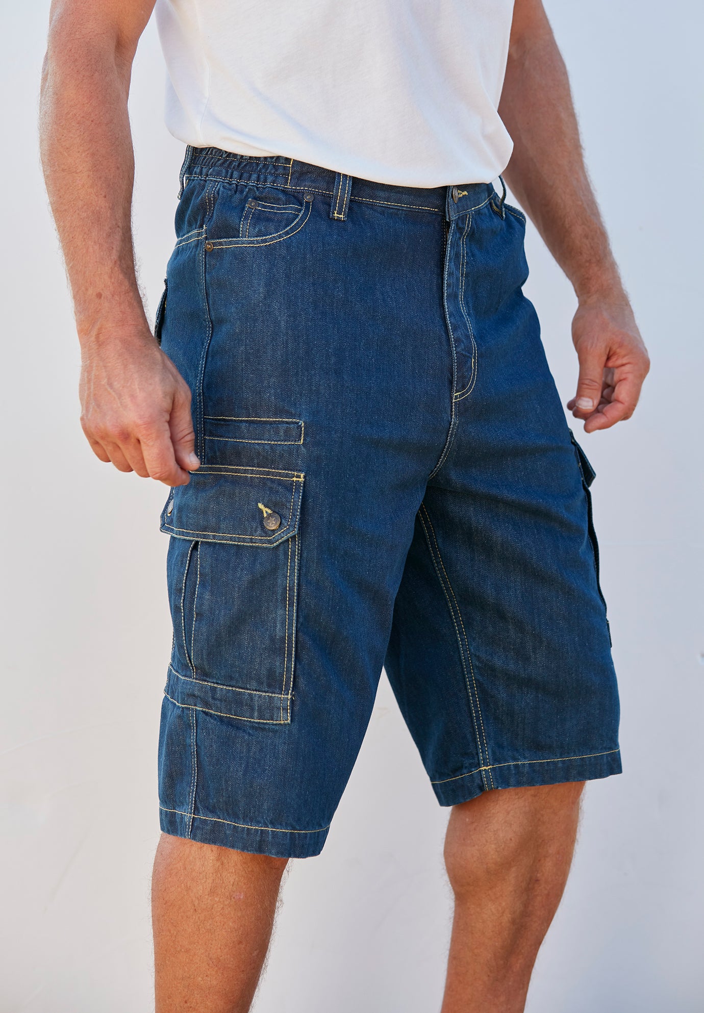 Denim Cargo Shorts image number 5