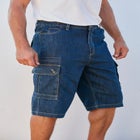 Denim Cargo Shorts image number null