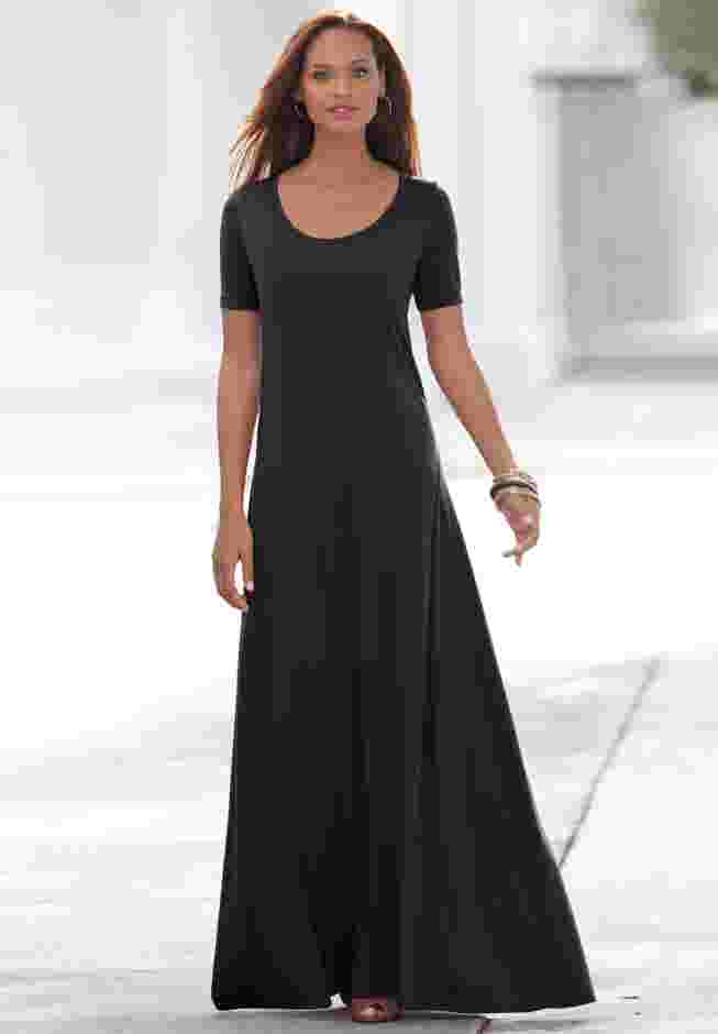 Stretch Cotton T-Shirt Maxi Dress image number 1