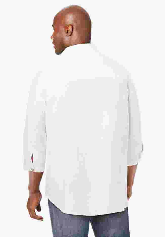 Gauze Mandarin Collar 3/4 Sleeve Shirt image number 2