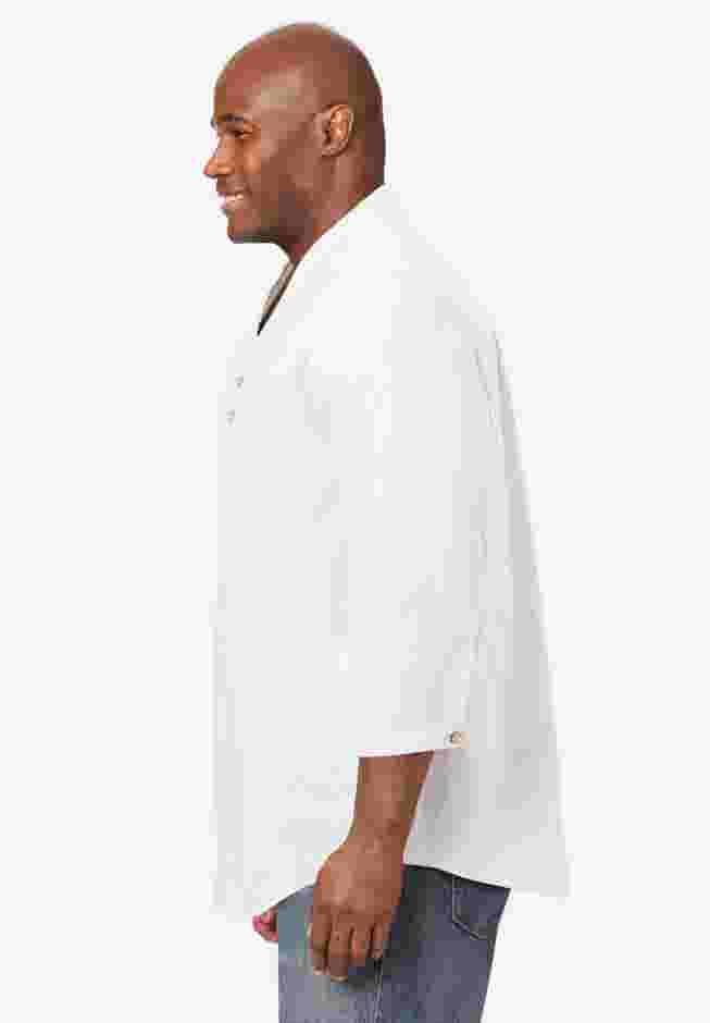 Gauze Mandarin Collar 3/4 Sleeve Shirt image number 1