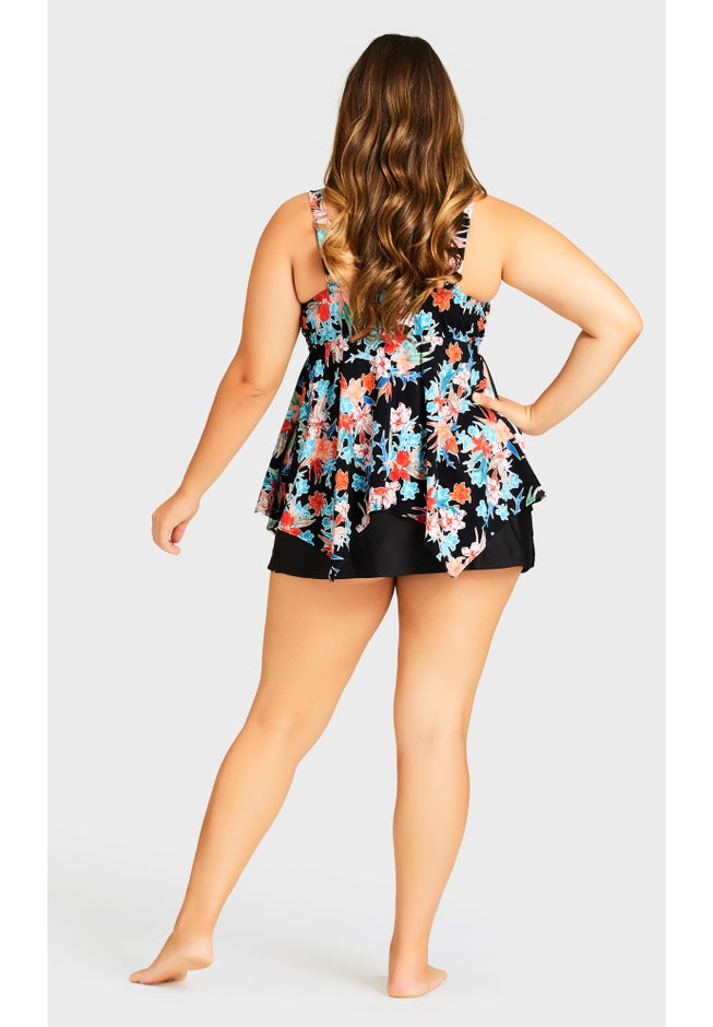 Flare Knit Swim Skirt image number null