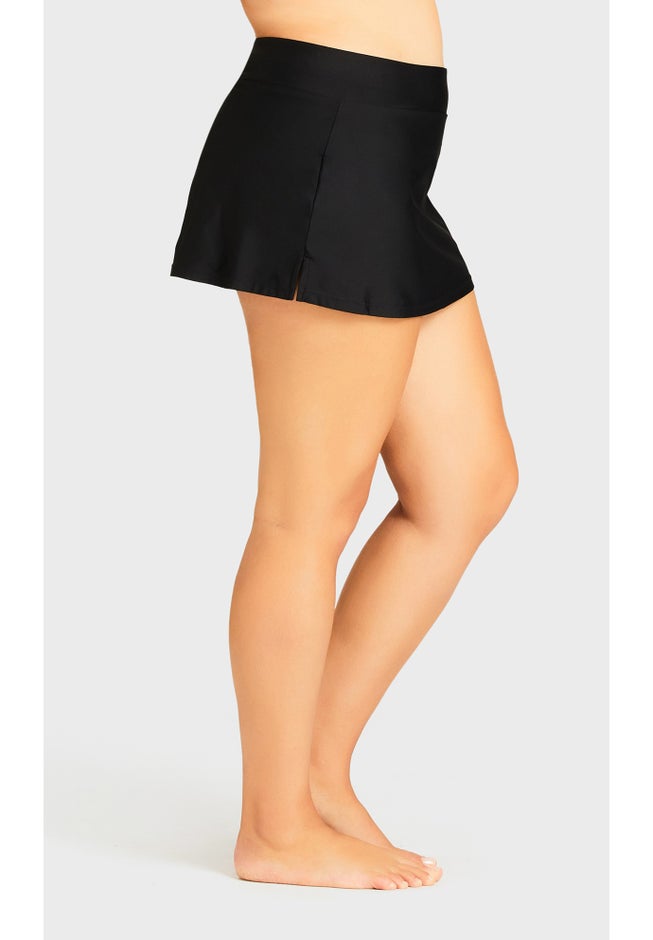 Flare Knit Swim Skirt image number null