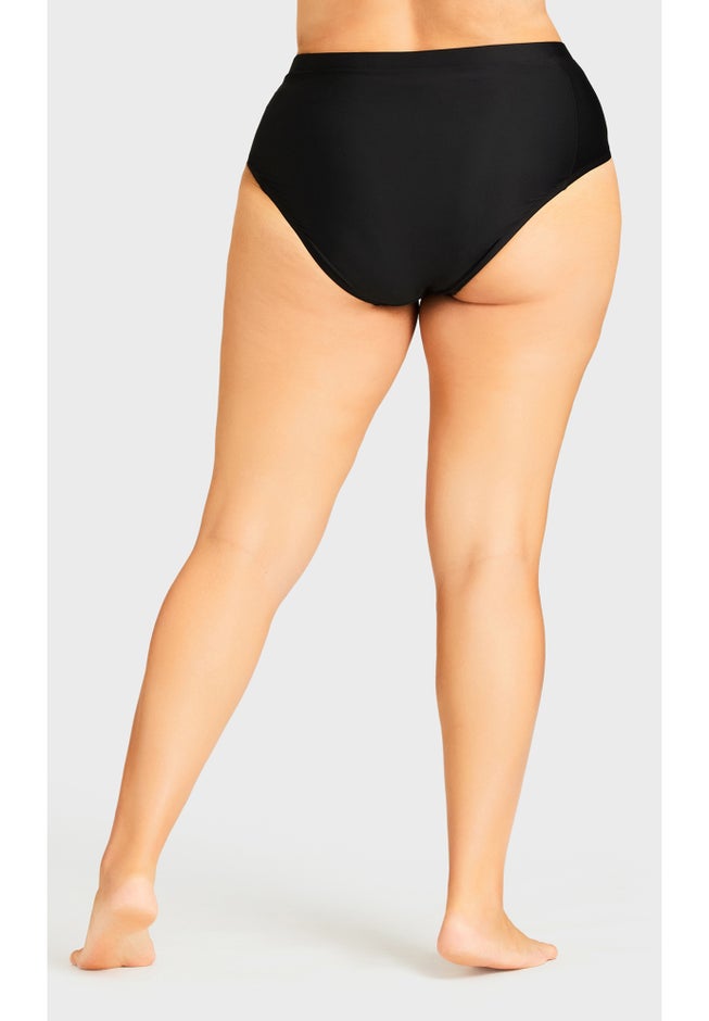 Knit High Waist Swim Brief image number null