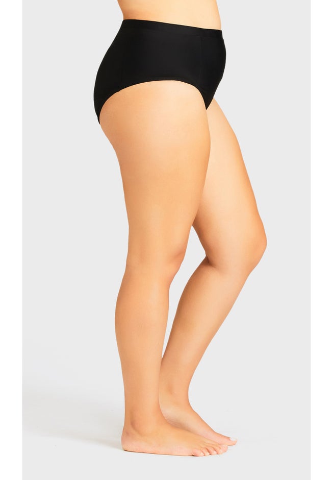 Knit High Waist Swim Brief image number null