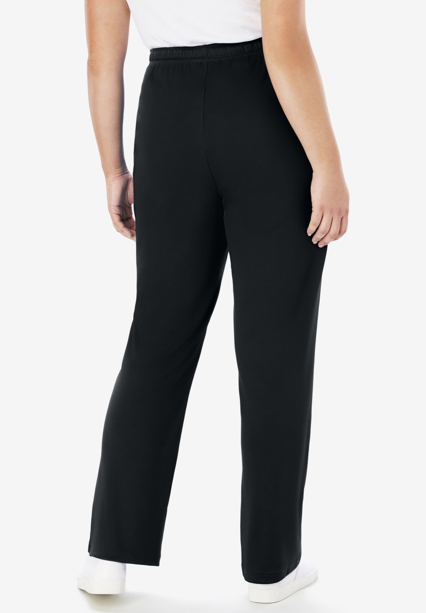 Sport Knit Straight-Leg Pull-On Pants image number 1