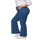 High-Waist Wide Leg Stretch Jeans image number null