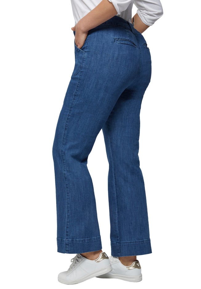 High-Waist Wide Leg Stretch Jeans image number 1