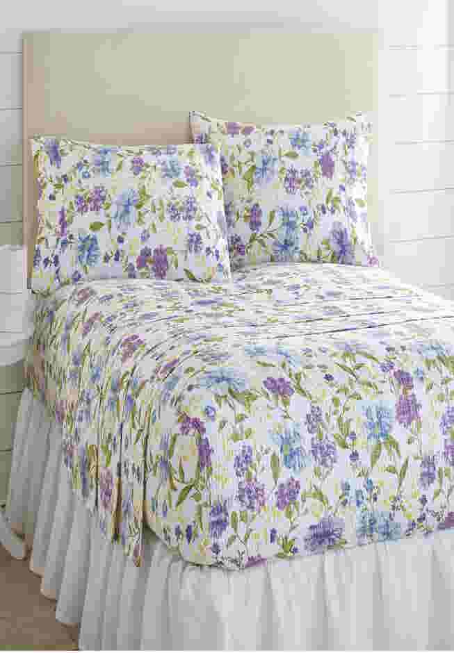300 Thread Count Cotton Printed Bed Tite&trade; Sheet Set image number 1