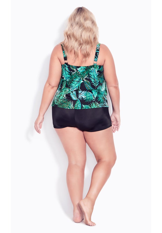3 Tiered Print Tankini Top image number 3