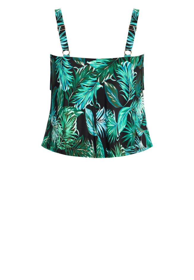 3 Tiered Print Tankini Top image number 5