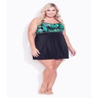 Empire Print Swim Dress image number null