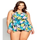 Hanki Print Tankini Top image number null