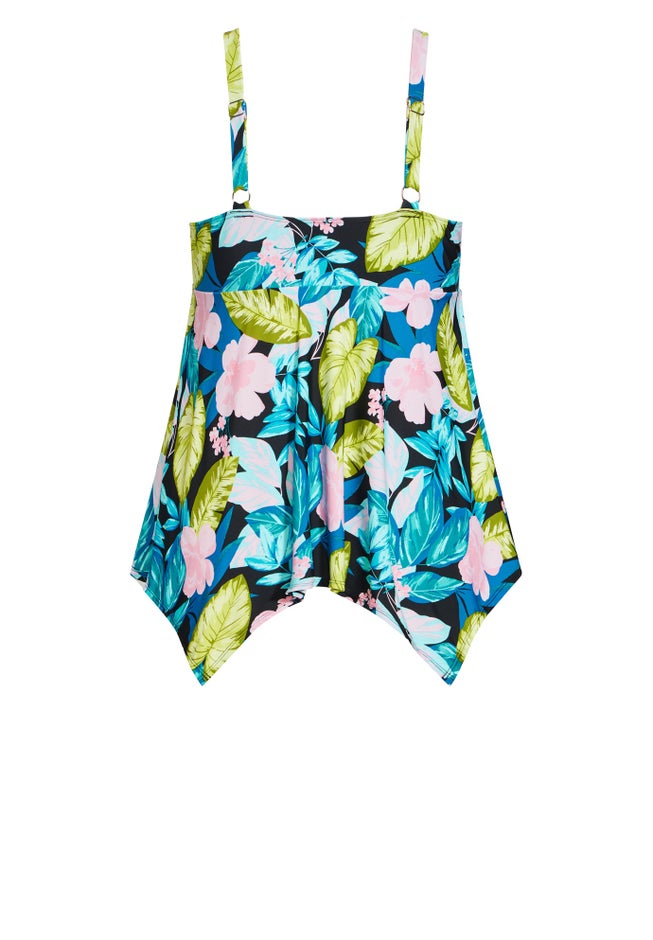 Hanki Print Tankini Top image number null
