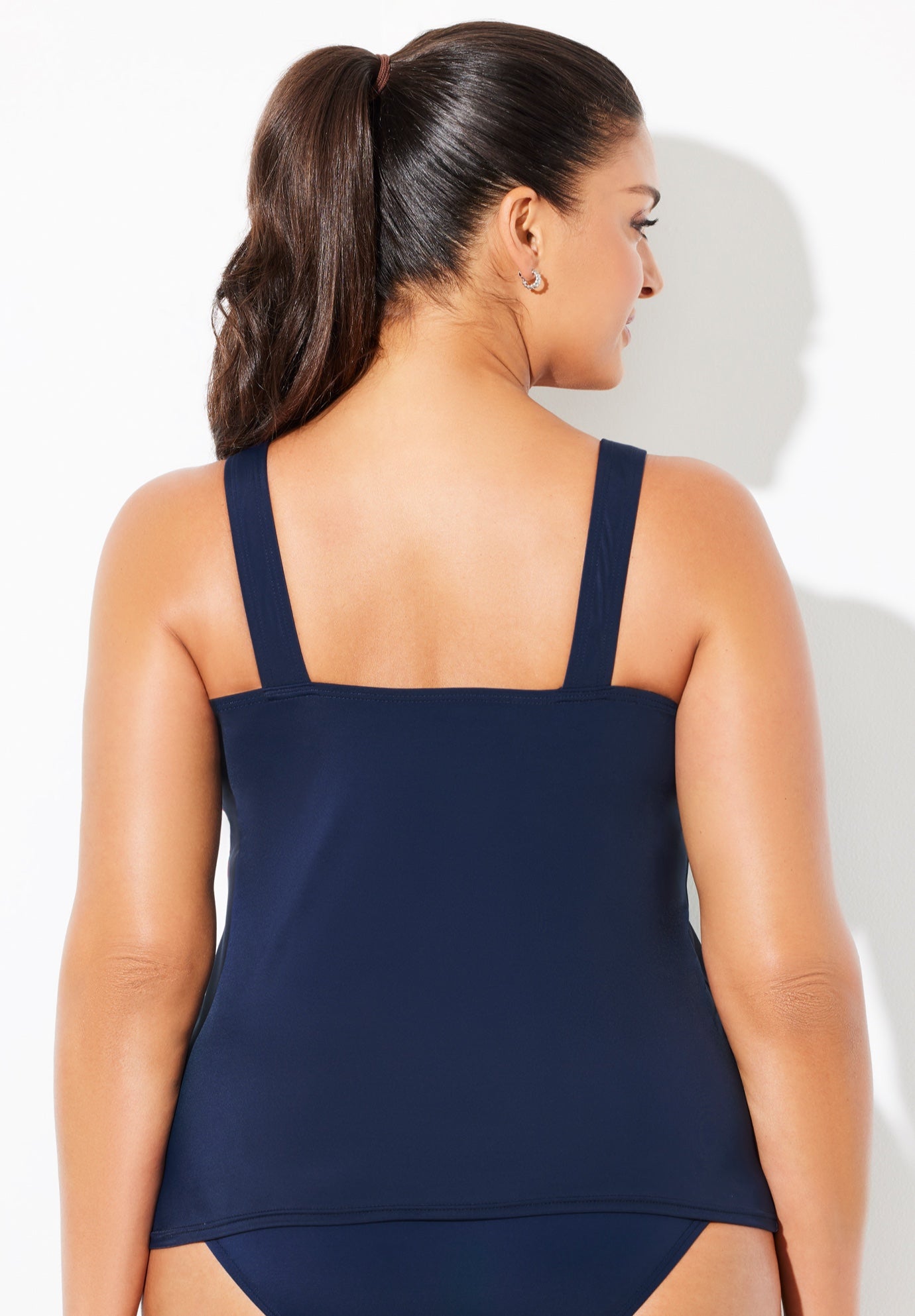 Chlorine Resistant Classic Scoop Neck Tankini Top image number 1