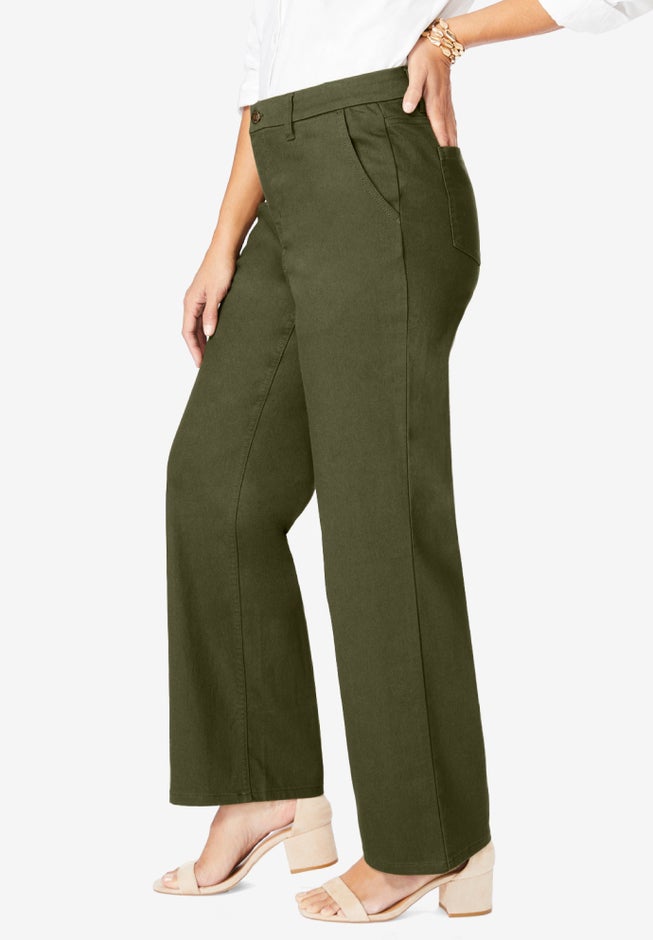 True Fit Stretch Denim Wide Leg Jean image number 2