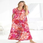 V-Neck Short Sleeve Maxi T-Shirt Lounger image number 15