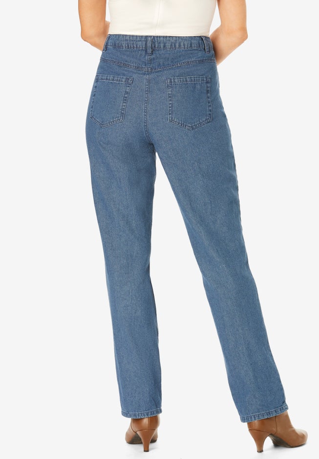 Perfect Relaxed All-Cotton Denim Five-Pocket Jeans image number 2