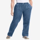 Straight-Leg All-Cotton Denim Pull-On 7-Day Elastic-Waist Jeans image number null