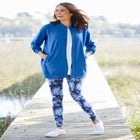 Stretch-Cotton Knit Pull-On Printed Leggings image number null