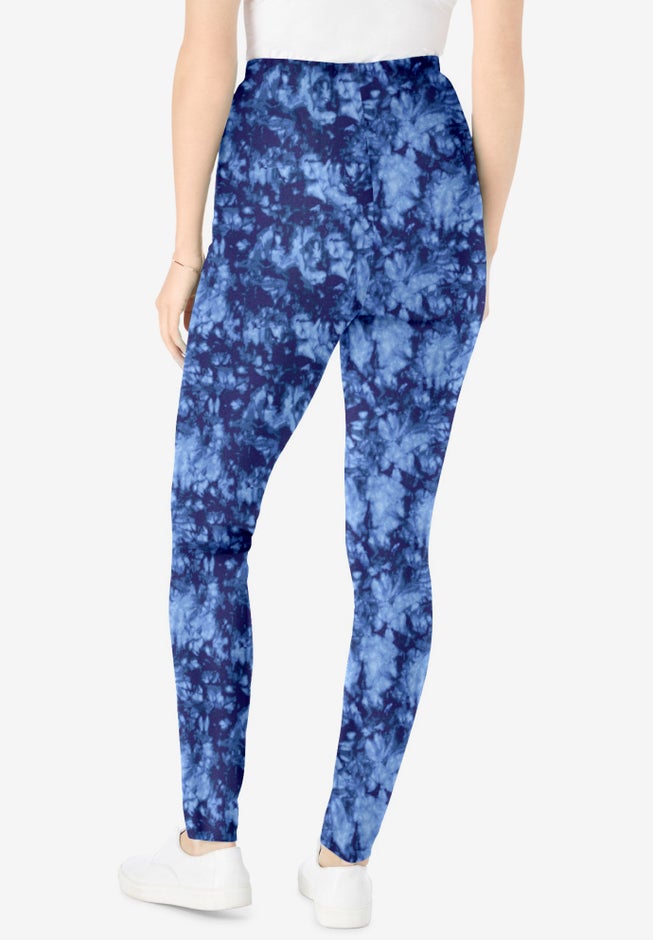 Stretch-Cotton Knit Pull-On Printed Leggings image number 2