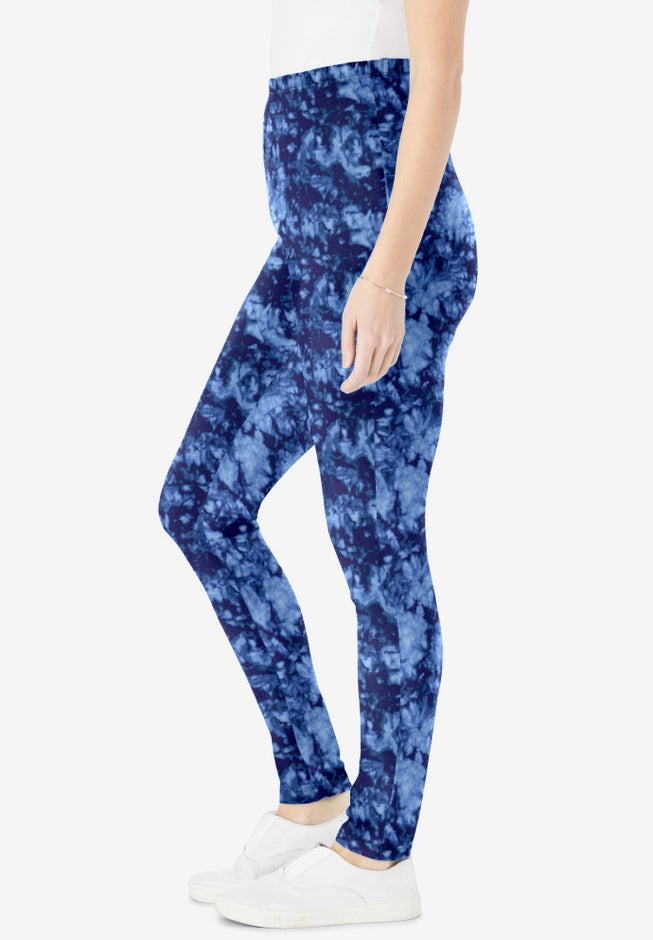 Stretch-Cotton Knit Pull-On Printed Leggings image number 3