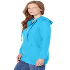 Zip Front Tunic Hoodie Jacket image number null