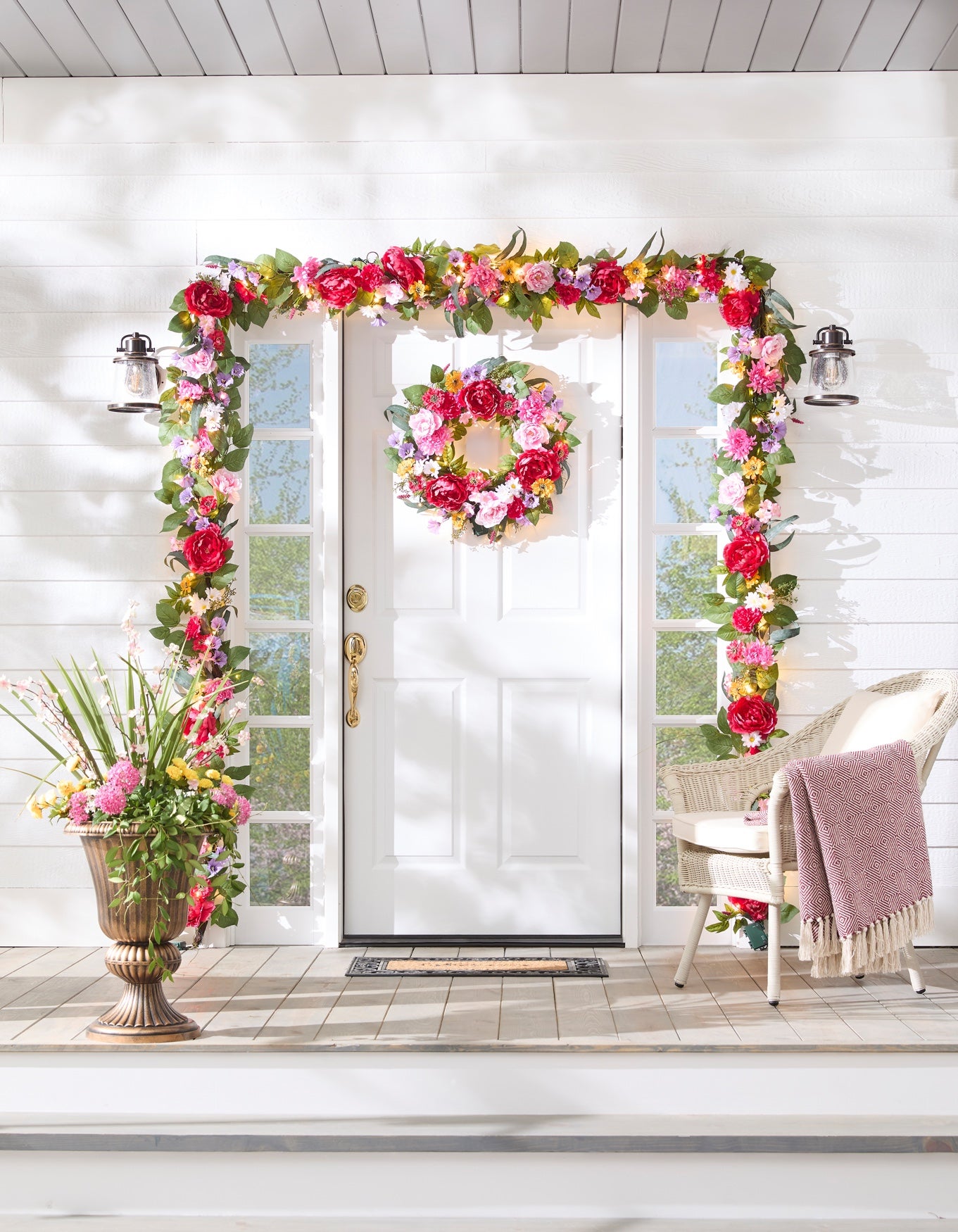 24" Pre-Lit Mia Spring Wreath image number 3