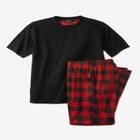 Jersey Knit Plaid Pajama Set image number 1