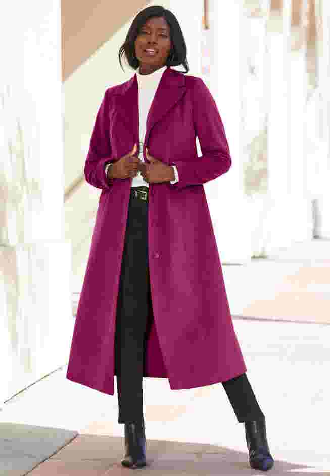 Full Length Wool Blend Coat image number 3