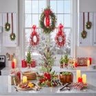 Pre-Lit Tabletop Trees, Set of 3 image number null