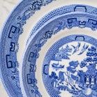 16-PC. Blue Willow Dinnerware Set image number null