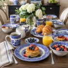 16-PC. Blue Willow Dinnerware Set image number null