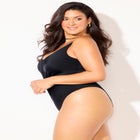 Twist-Front V-Neck One Piece Swimsuit image number null