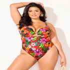 Shimmer Ring Underwire One Piece Swimsuit image number null