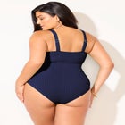Ribbed V-Wire One Piece Swimsuit image number null