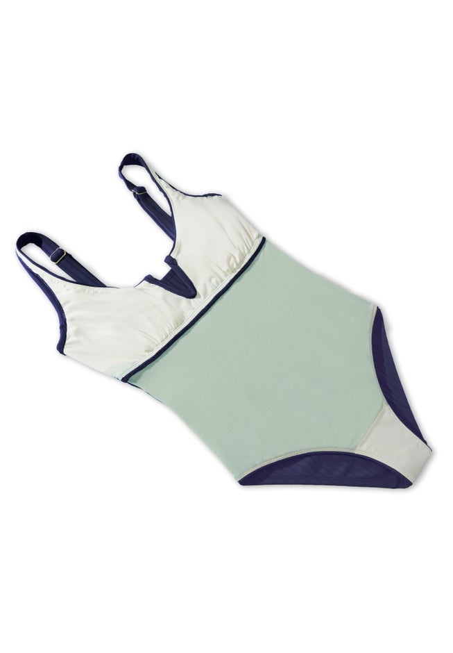 Ribbed V-Wire One Piece Swimsuit image number 8