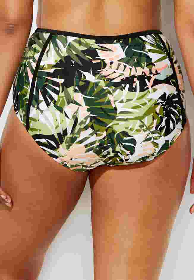 High Waist Piped Swim Brief image number 1