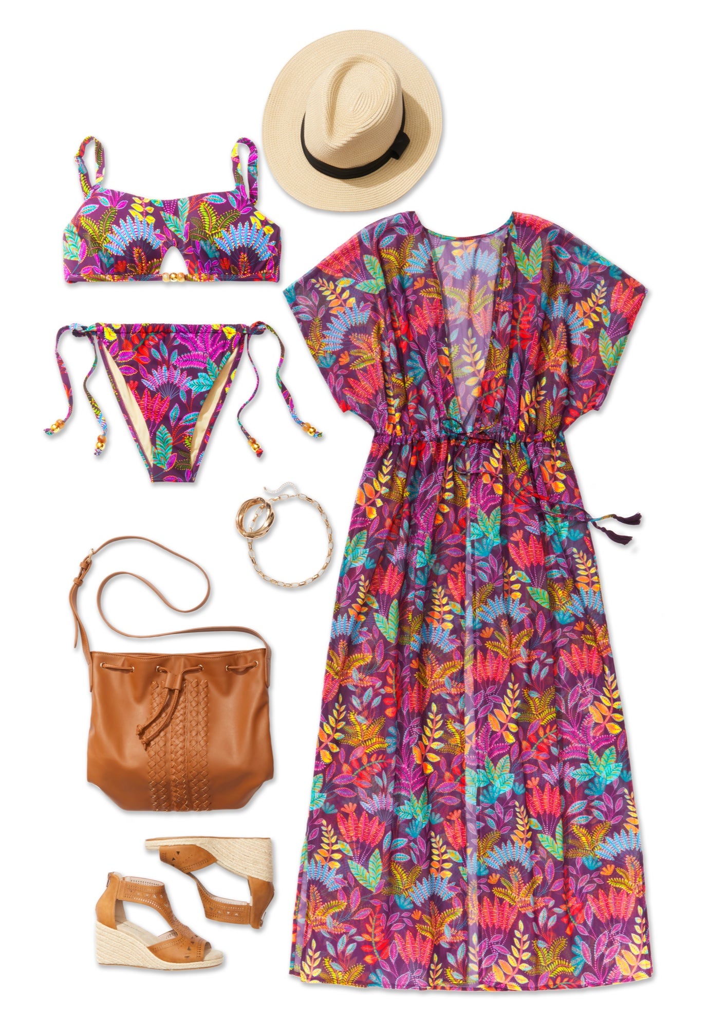  Open Front Tie-Waist Maxi Cover Up image number 4