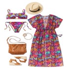  Open Front Tie-Waist Maxi Cover Up image number null