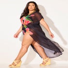  Open Front Tie-Waist Maxi Cover Up image number null