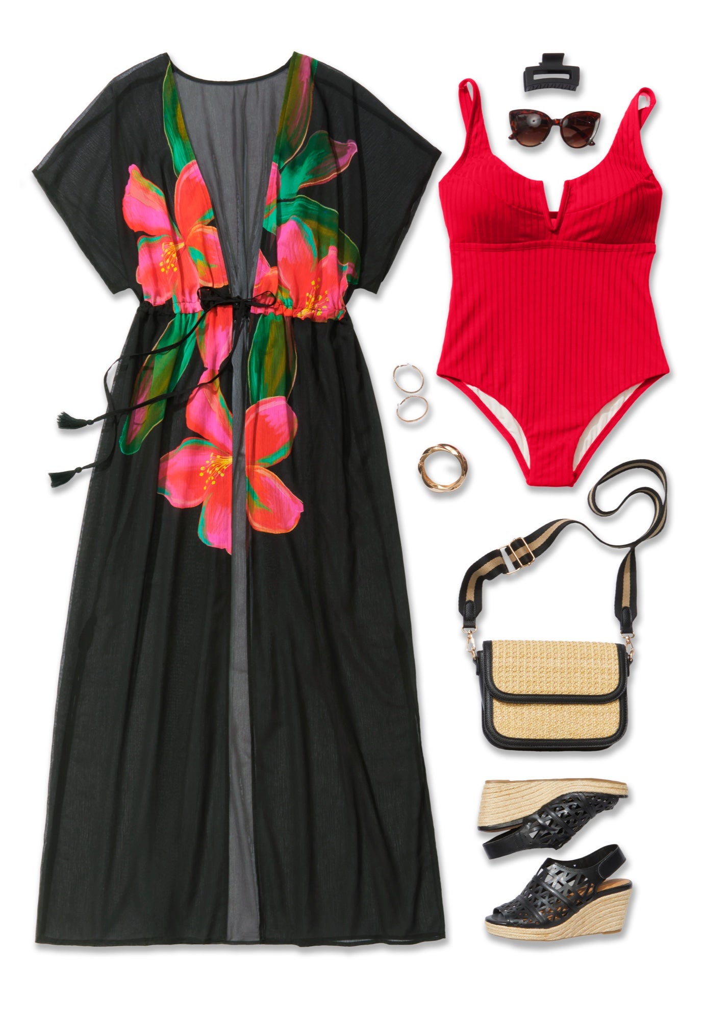  Open Front Tie-Waist Maxi Cover Up image number 5