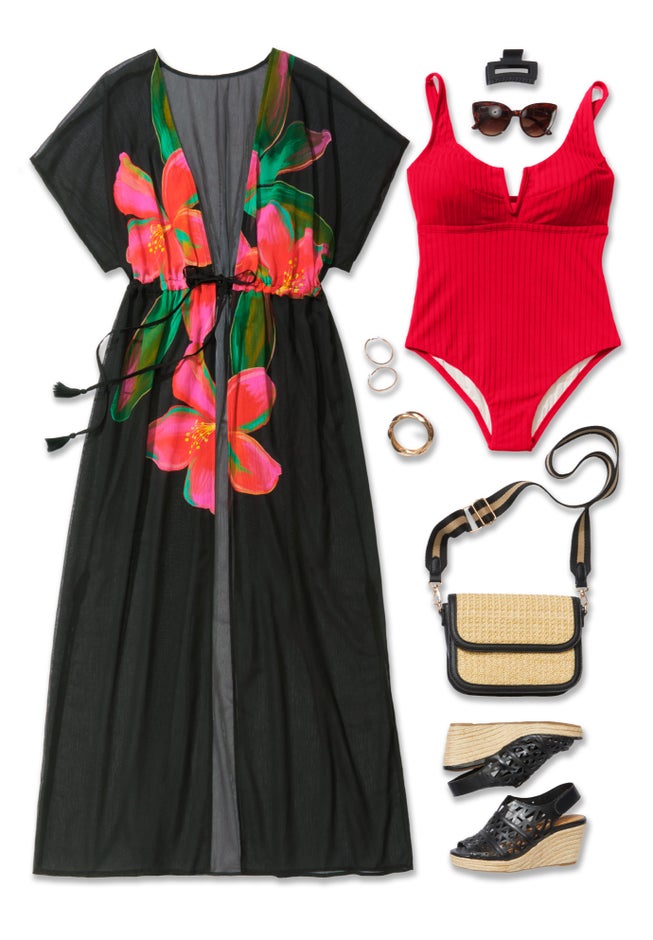  Open Front Tie-Waist Maxi Cover Up image number 5