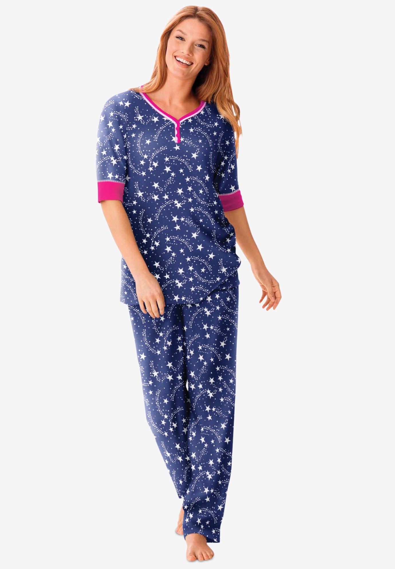 Printed Henley PJ Set image number 0
